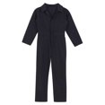 thumbnail image 3 of TiaoBug Kids Boys Long Sleeve Mechanic Coverall Bodysuit Overalls Turndown Collar Zipper Jumpsuit Black 12, 3 of 7