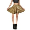 thumbnail image 2 of SWSMCLT Women's Fish Scale Outfits Billowy Skirt Above Knee Bunched Elastic Band Halloween Comfy Cool Casual Mermaid Golden 8-10, 2 of 2