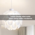 thumbnail image 3 of lampara colgante de plumas estilo nordica ilios innova flor blanca de pvc, 3 of 7