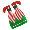 thumbnail image 4 of KAKOWELY Divertido gorro navideño portátil para fiestas navideñas, creativo gorro con forma de pata de elfo, recuerdo de fiesta navideña, 4 of 5