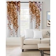 thumbnail image 2 of Burnt Orange Eucalyptus Blackout Curtains for Bedroom Living Room Darkening Curtains 63 Inches Long Summer Leaves Pastoral Plants Window Curtain 2 Panels Set Window Treatment Grommet Drapes 52"x63", 2 of 9
