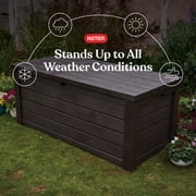 Keter Eastwood 150 Gallon Durable Resin Outdoor Deck Box Storage Organization, Brown