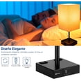 thumbnail image 4 of Duo de Lámparas de Buro Bluelander, Lámpara de Noche con Bombilla y Puerto USB+C, Salida CA, Negro, 4 of 5