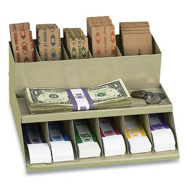 Canvas Coin Transit Bag, 12 x 19, Beige Canvas Coin Transit Bag, 12 x 19, Beige