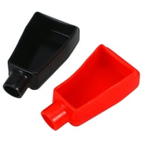ADDHAT Car Accessory Battery Terminal Protector Black Wear Resistance 1 Pair 3.5x1.8x1.1in