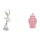 thumbnail image 1 of Elegante figura de jarrón de cerámica con forma de bailarina, escultura de arte moderno para dormitorio, oficina, chimenea o entrada. Incluye tapa par, 1 of 8