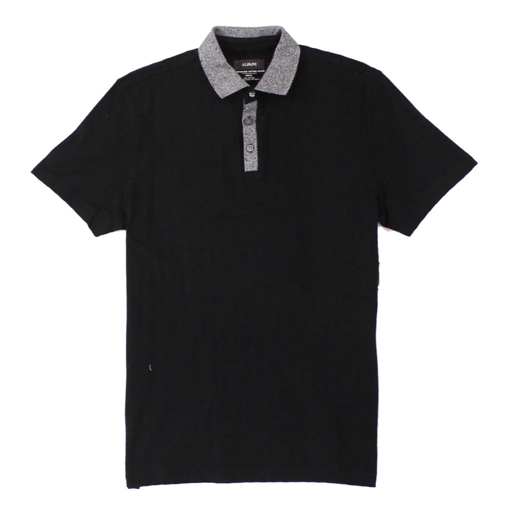 Alfani - Alfani NEW Black Mens Size Large L Polo Short-Sleeve Grid-Pattern Shirt - Walmart.com 