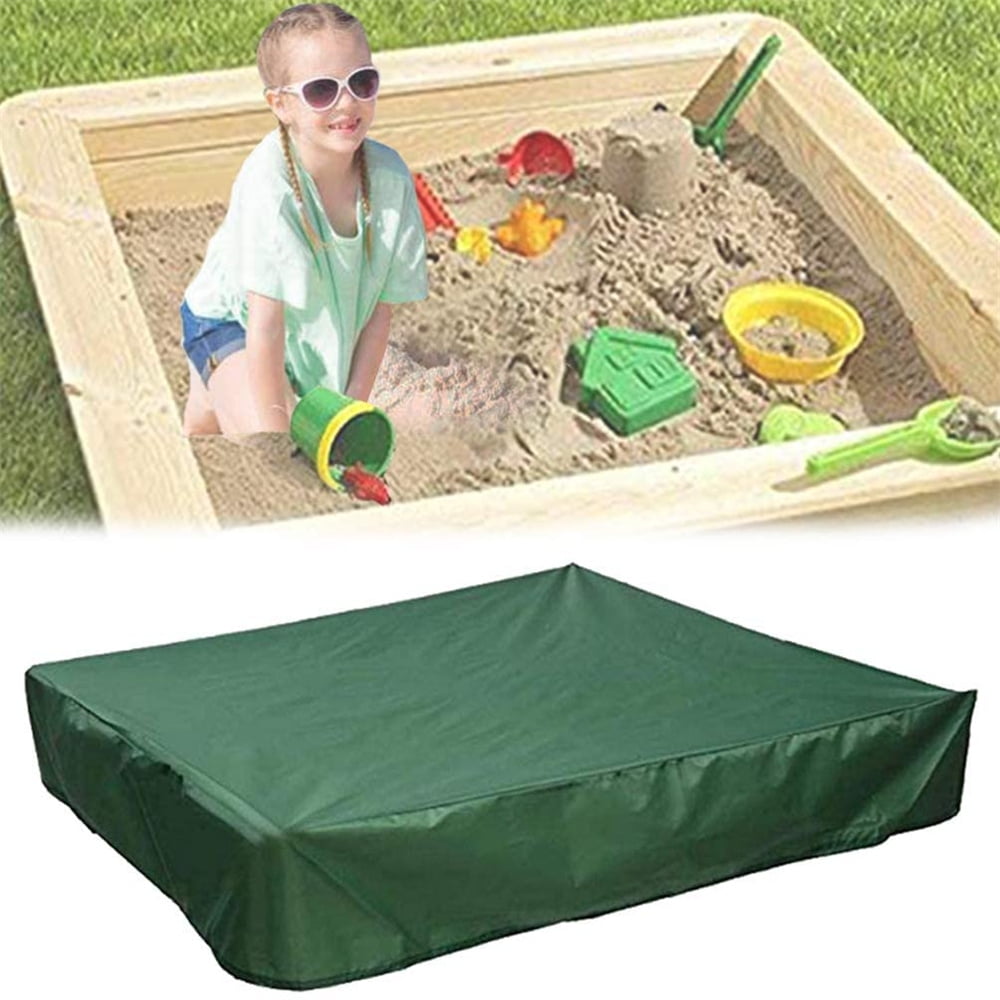95% UV Protection Dustproof Waterproof 180X180X20cm dDanke Green Sandbox Covers with Drawstring as Sandpit Cover Pool Cover 