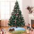 thumbnail image 7 of Lsque Cow Grazing Nature Print Christmas Tree Skirt, Tree Skirt with Ties or Velcro, Perfect for Holiday Decorations, Halloween, and New Year-48", 7 of 7