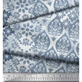 thumbnail image 3 of Soimoi Modal Satin Fabric Damask Patchwork Print Fabric by the Yard 42 Inch Wide, 3 of 3