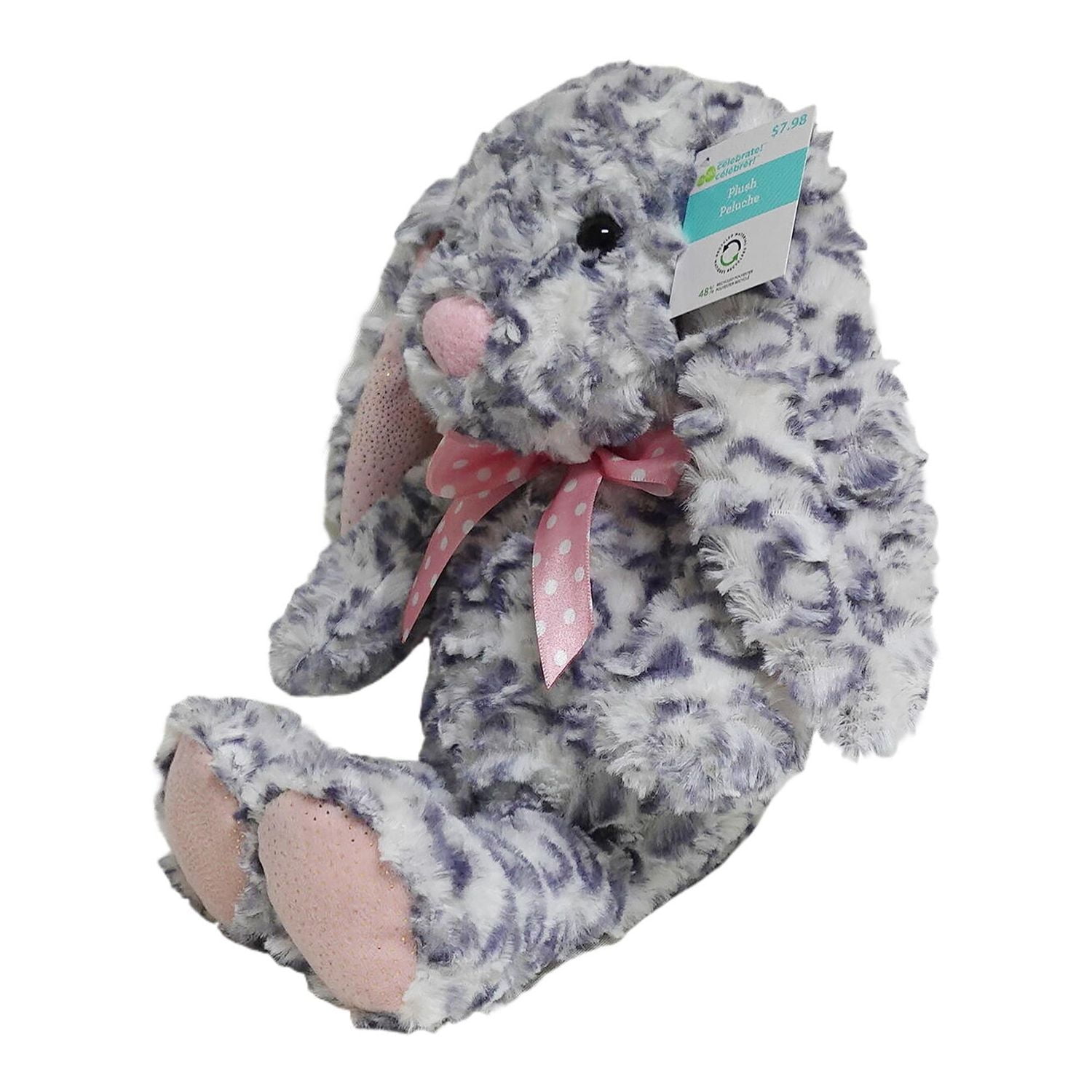 WAY TO CELEBRATE un lapin tiedye en peluche de taille moyenne, 15,5 pouces