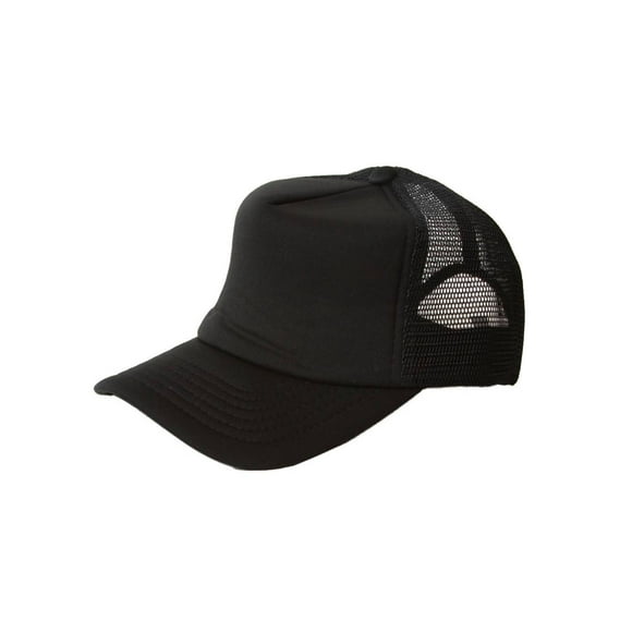 Chapeau de Camionneur Vintage Solide - Noir