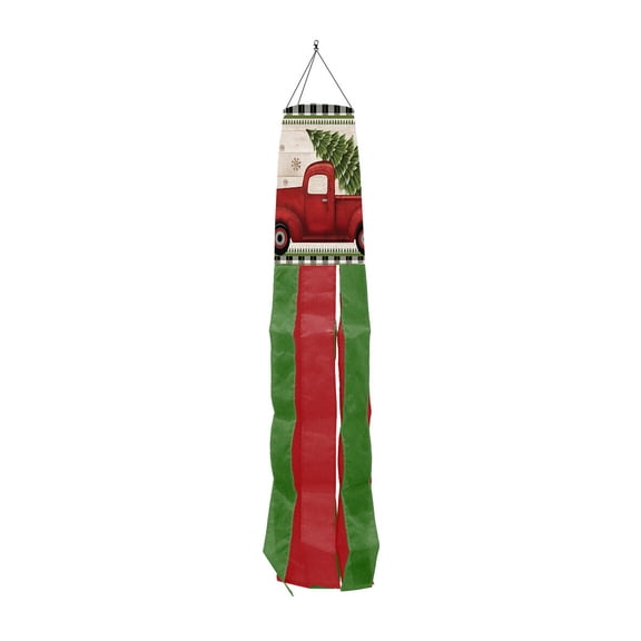 Briarwood Lane Merry Christmas Truck Windsock Wind Twister 40x6 For Christmas Wind Spinner