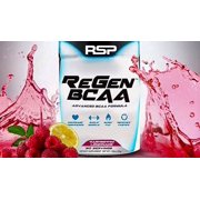 Angle View: RSP Nutrition Regen BCAA - Post-Workout with Citrulline Malate, Raw Coconut Water and Electrolytes for Recovery, Pump and Hydration, Raspberry Lemonade, 30 Servings