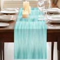 thumbnail image 3 of Table Runners 90 Inches Long Dress Scarves, Turquoise Farmhouse Coffee/Dining/Kitchen Table Runner for Living Room, Modern Abstract Art Ombre Striped 13x90 Inch, 3 of 9