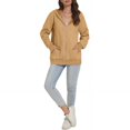 thumbnail image 7 of Women Oversized Hooded Zip Up Cardigan Sweatshirts Long Sleeve Hoodie Casual Lightweight Sweater Fashion Jacket, Light Tan, XL, 7 of 7