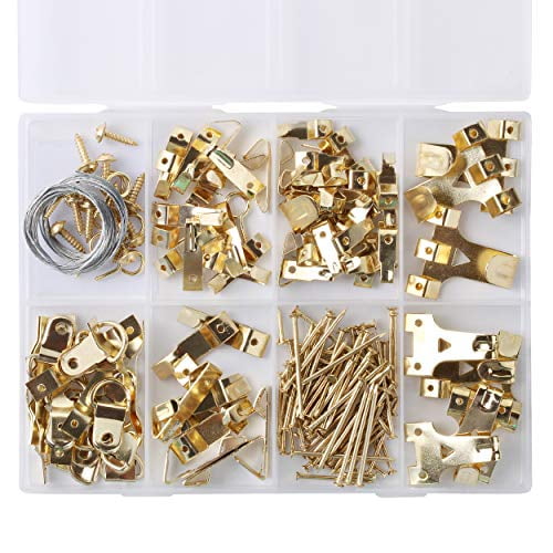 20 Pieces Picture Hangers 100 LBS Photo Frame Hanging Hooks Kit With Nails For 