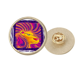 thumbnail image 1 of Constelación de Leo Mexicon grabado Broche de oro metálico circular, 1 of 3