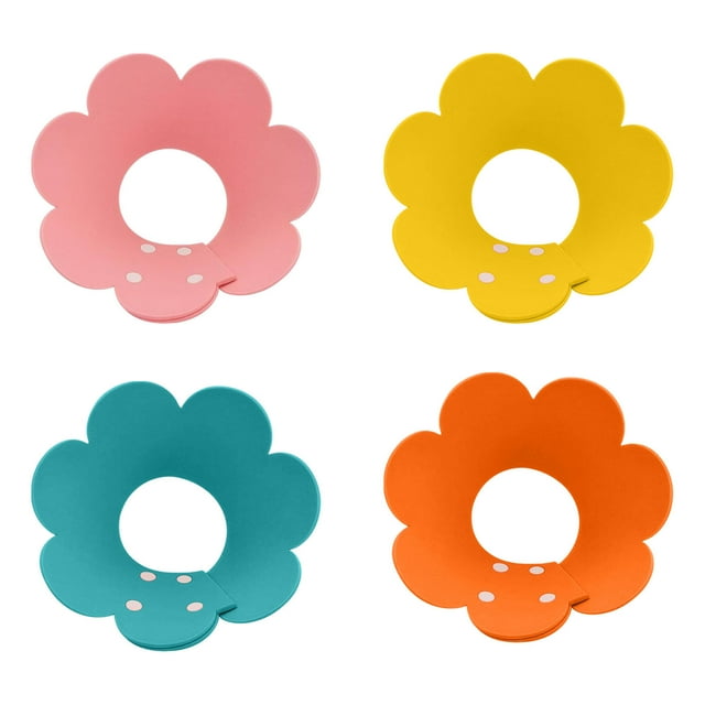 Adjustable Cat Collar 4-Pack with Buckle Closure Lightweight Soft Nylon for Kittens and Adult Cats
