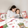 thumbnail image 5 of Feelyou Cute Nutcracker 01, Happy Christmas Twin Comforter Sets, Winter Gold Sonwflake Reversible Bedding Set, Ultra Soft Home Decor,2 Pieces, 5 of 8