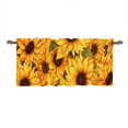 thumbnail image 3 of 1 Panel Vintage Sunflower Kitchen Valance Curtains for Windows, Yellow Floral Fine Garden Window Treatment Rod Pocket Drapes Valances for Bathroom, 54" X 18", 3 of 6