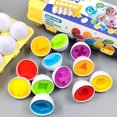 thumbnail image 2 of Huevos inteligentes Montessori para bebés juguetes educativos de aprendizaje para niños pequeños de 2 años clasificación de formas de colores de pollo, 2 of 5