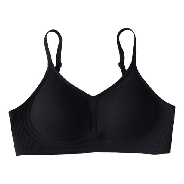 TSADFHJI Women's Comfortable Sexy and Traceless Ice Silk Top Brace with Less Steel Rims and Adjustable Bra Bras for Women 2 Piece Cotton Women Bras Plus Size Costume Outfit Women's Bras Black XL
