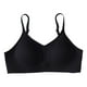 thumbnail image 1 of TSADFHJI Women's Comfortable Sexy and Traceless Ice Silk Top Brace with Less Steel Rims and Adjustable Bra Bras for Women 2 Piece Cotton Women Bras Plus Size Costume Outfit Women's Bras Black XL, 1 of 7