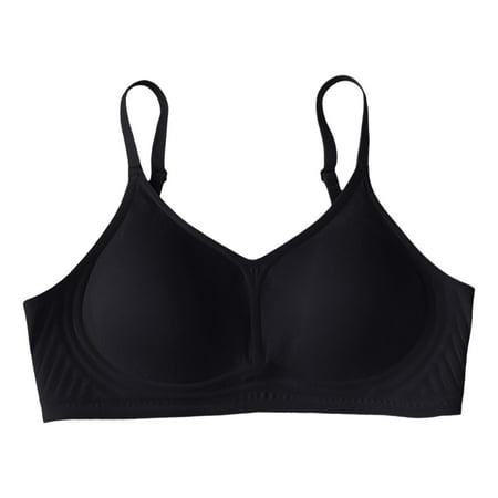 Riforla Women s Comfortable Sexy and Traceless Ice Silk Top Brace with Less Steel Rims and Adjustable Bra Women Bras Black XL
