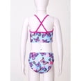 thumbnail image 6 of YIZYIF Big & Little Girls 3Pcs Tankini Set Swimsuit Juniors Floral Print Long Sleeve Rash Guard Bathing Suit A Butterfly 16, 6 of 7