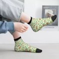 thumbnail image 2 of Fuzoiu Cute Chubby Frog Print Adult Socks, Crew Moisture-wicking Socks, Unisex Cushion Crew Socks,Casual Sports Ankle Socks, 2 of 7