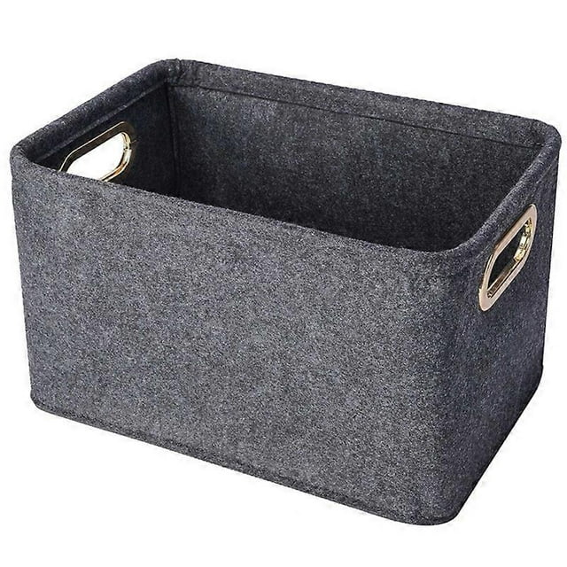 Collapsible Storage Bins Foldable Felt Storage Basket Organizer for Clothes Home Sundries New