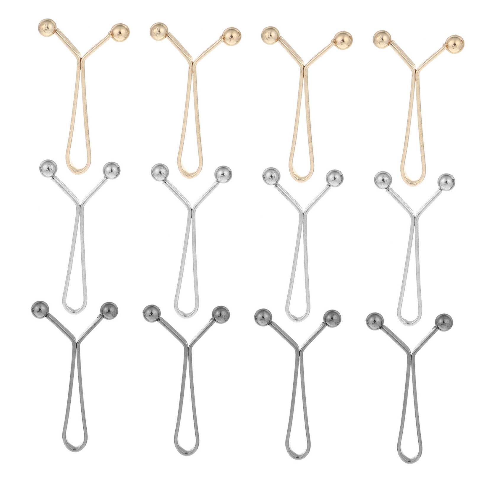 OUNONA 12Pcs Adjustable Waist Buckles for Pants and Skirts Detachable Waistband Tightener Clips