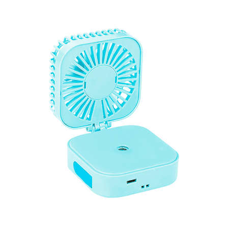 

Protable Desk Fan Colorful breathing light (controllable) Mini Personal Fan Strong Wind Silent Desktop Fan Hanging with Strap Computer Table Fan hand-held pocket type Battery Operated Misting
