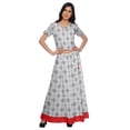 thumbnail image 1 of Moomaya Printed Ethnic Wear Long Skirt And Cold Shoulder Crop Top Set For Girls, 1 of 6