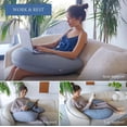 thumbnail image 7 of Pharmedoc Body Pillow for Adults - Side Sleeper Pillow – Maternity and Pregnancy Pillow - Nursing Pillow for Breastfeeding - Pregnancy Must Haves - Dark Grey Cooling Cover, 7 of 7