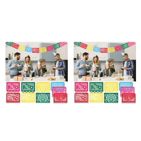 FRCOLOR 2 Sets Day Of The Dead Banner Colorful Party Banner Flag Decorative Banner Fiesta Banner Decor Fiesta Decors Mexican Party Decoration