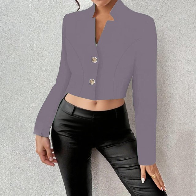 Wensltd Blouses pour Femmes Manches Longues Col Rabattu Manteau à Boutons à la Mode