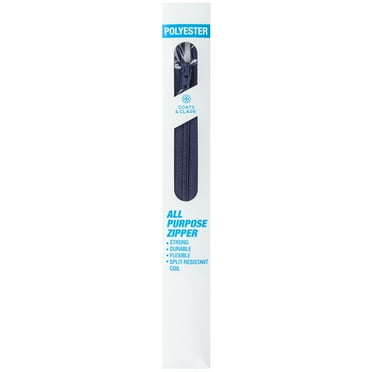 Coats & Clark Polyester 22" All-Purpose Navy Sewing Zipper, 1 Each