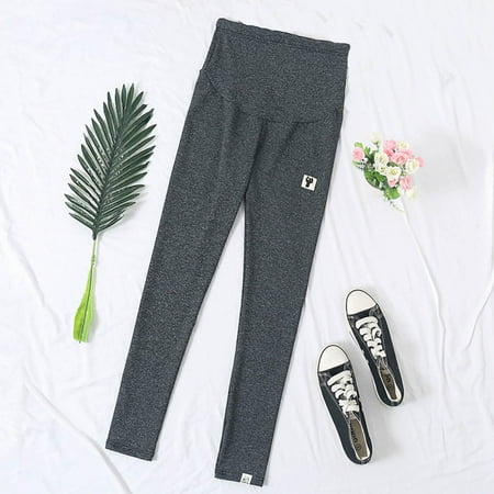 

YOTAMI Women s Pants Fashion 2022 Outwear Fall Fashion Women Solid Long Pants Cat Sign Loose Adjustable Maternity Pants Leggings Dark Gray L