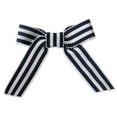 thumbnail image 3 of Gwen Studios Grosgrain Bows, Navy Blue and White Taffy Stripes, 5/8" x 2.25", 2Ct, 3 of 4