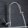 Chrome Pull Out Kitchen Sink Mixer Tap with Pull Down Brass Shower 360