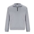 thumbnail image 6 of IYTR Men's Stand Collar Sweatshirt Solid Color Long Sleeve Casual Sweatshirts Fall Clothes Zipper Pullover Sweatshirt Gray S, 6 of 7