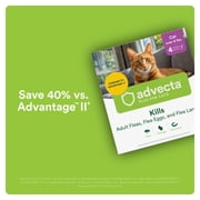 Advecta II Flea Treatment for Large Cat, 4 Monthly Treatments