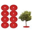 thumbnail image 1 of Uxcell 8pcs Tree Mulch Ring 28.3 Inch Non-Woven Round Tree Protector Weed Barrier Mat Plant Cover Rings for Weed Grass Control Root Protection, Red, 1 of 7