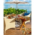 thumbnail image 5 of Fsddascl Fall Pumpkins Outdoor Tablecloth - 60x102 Inch Rectangle Dining Table Cover, Thanksgiving Maple Leaf Watercolor Waterproof Outdoor Table Cloth with Umbrella Hole & Zipper for Picnic/Patio, 5 of 7
