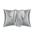 thumbnail image 1 of Yidarton Satin Pillowcase for Skin and Hair, Soft Next to Skin, Silk Satin Pillowcase 2 Pack, Standard Size, Queen Size, King Size, Light gray, 1 of 7