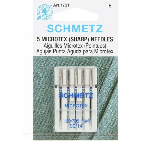 Teamwork Schmetz Microtex Sharp Machine Sewing Needles Package of 5
