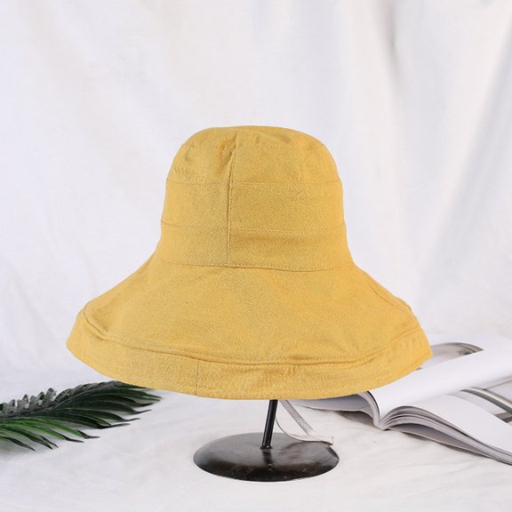 COCOpeaunt New Womens Bucket Hat Fashion Summer Big Brim Panamanian Women Sun Hat for Female Beach Double-Sided Fisherman Hat Visor
