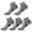 Grey, variant on Compression Socks 5 Pairs Unisex Terry Cushioned Ankle Sports Socks Shock Absorbing Sweat Wicking Athletic Socks for Basketball Marathon Running Badminton Fitness Outdoor